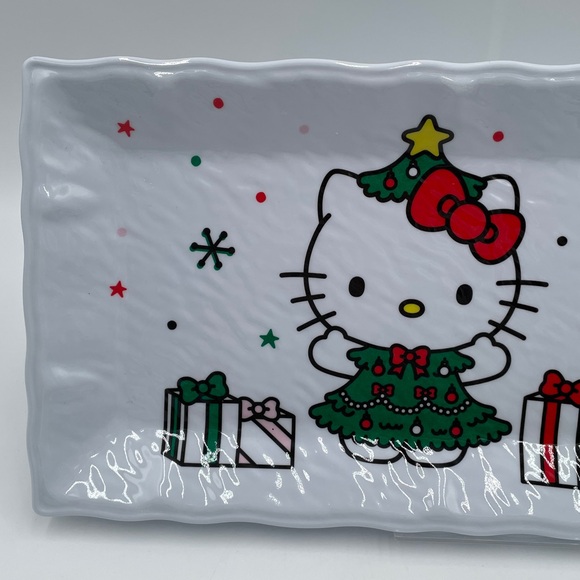 Hello‎ Kitty White Melamine Christmas Platter Holiday Party Decor - Picture 3 of 8